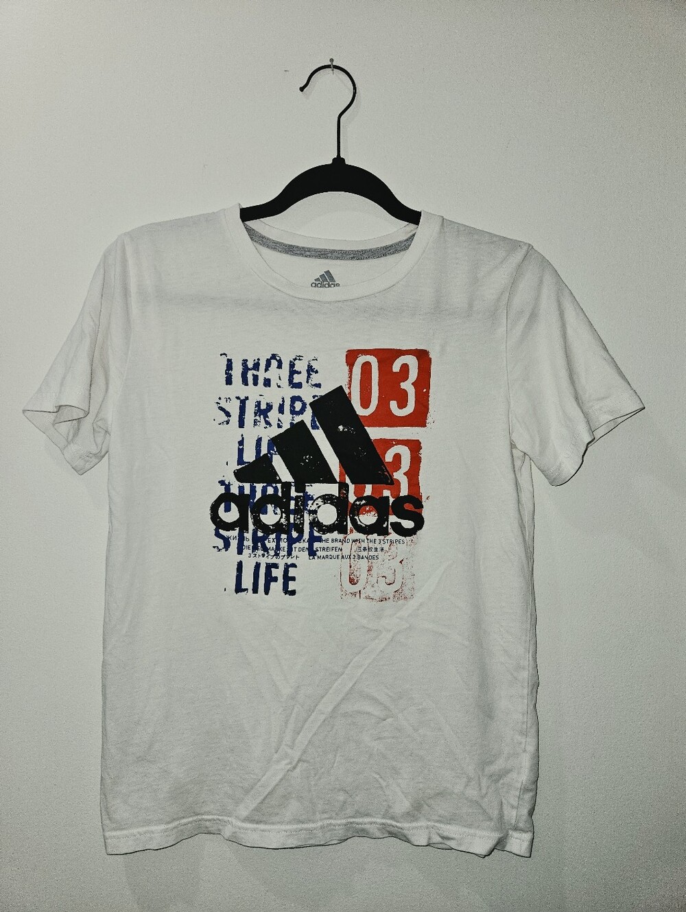 Boys Adidas M/10-12 Tshirt, Good Condition